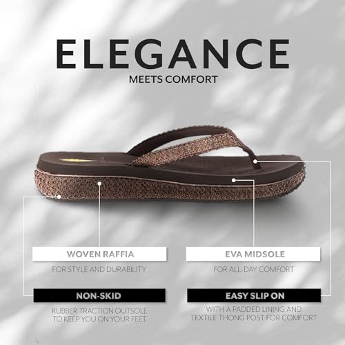 Image of VOLATILE womens Palau Woven Thong Platform Sandal | Casual Sandals
