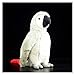 CJWSLYT Peluche per Animali Blue Macaw Peluche Peluche Parrot Parrot Doll Bird Model Realistico Simulazione Cute Peluche Giocattolo Regalo (Color : Grey, Height : High 30cm)