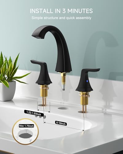 Bathroom-Sink-Faucet-Black-Bathroom-Faucets-Widespread-Bathroom-Faucet-for-Sink-3-Hole-2-Handles-Faucet-with-Pop-Up-Drain-Assembly-and-2-Water-Supply-Lines-Faucets-for-RV-Bath-Vanity