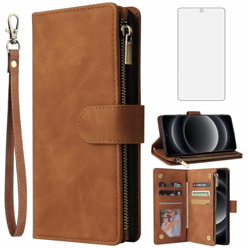 Xiaomi 14 Ultra étui portefeuille cuir Asuwish housse protection verre trempé porte-carte