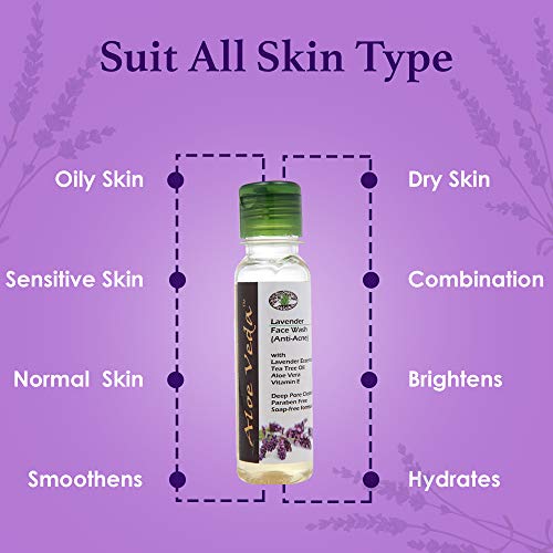 Image of Aloe Veda Lavender & Tea Tree Oil (Anti Acne) Face Cleanser 100ml