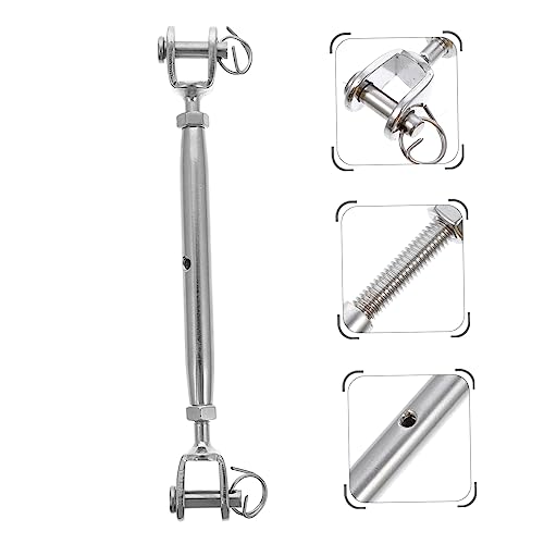 LIFKOME 1pc tensores de cable de acero inoxidable cuerpo cerrado tornillo para tensar cables miniatura 2