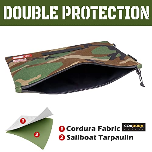 Rough Enough Important Document Organizer File Folder Notebook Safe for A4 Pouch with Zipper Waterproof Camo - Thumbnail 4