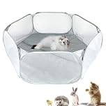 Small Animal Pop Open Cage Tent Exercise Fence, Pet Playpen for Ferret,Guinea Pig, Rabbits,Breathable and Portable Pet Playpen Fence