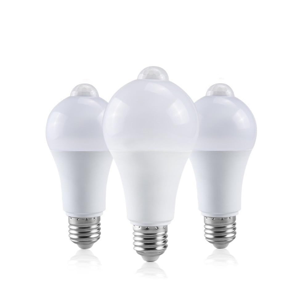 Luci, Confezione da 5, Lampadina LED con sensore corporeo E27 AC85-265V 12W/15W/18W/20W Lampadina LED a infrarossi PIR, lampadine per Uso Domestico, E27 20W E27 15W
