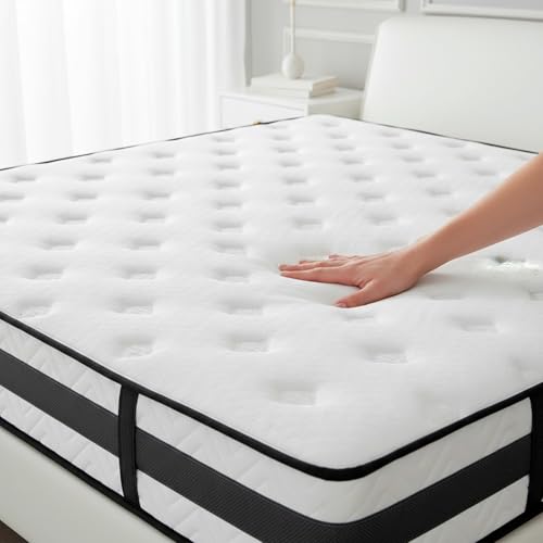 Bricozone Materasso Matrimoniale 160X190X24 Cm Con 240 Molle Insacchettate Per M2 Sistema 5 Zone Di Comfort Rigidita H3 Medio Rigido Double Sided Traspirante Supporto Differenziato (Matrimoniale) - 3