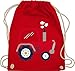 Shirtracer Kinder Traktor Bagger und Co. - Kinder Traktor - Unisize - Rot - traktor - WM110 - Turnbeutel und Stoffbeutel aus Baumwolle