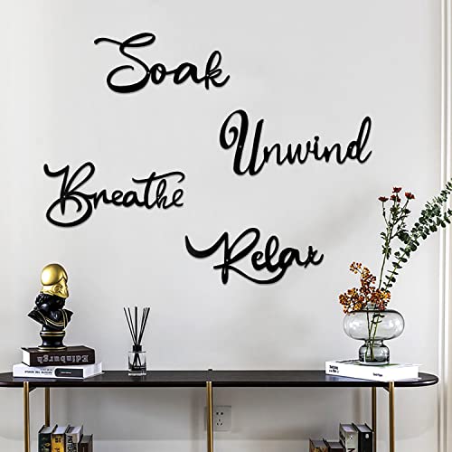 4-Pieces-Bathroom-Wall-Decors-Metal-Relax-Soak-Unwind-Breathe-Wall-Art-Metal-Bathroom-Sign-Hanging-Black-Bathroom-Decor-for-Living-Room-Laundry-Bathroom-Spa-Washroom-Decorations-Black 4 Pieces Bathroom Wall Decors Metal Relax Soak Unwind Breathe Wall Art Metal Bathroom Sign Hanging Black Bathroom Decor for Living Room Laundry Bathroom Spa Washroom Decorations Black