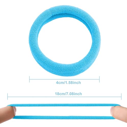 Image of Elina 100 Pcs Multi Colors Hair Ponytail Holder Elastic Cotton Soft Thick Thin Head Rubber Bands for Girls, Kids, Women, Buns, Scrunchies Ties (Pack of 100)(Multi Colors)