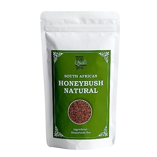 TopQualiTea South African Honeybush Herbal Infusion | Organic & Caffeine-Free | 250g Loose Leaf | Makes 125 Cups | Rich in Antioxidants |
