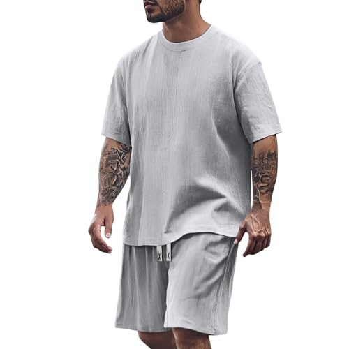T-shirt en soie glacée fine de couleur unie haut de gamme pour homme coupe fluide ample