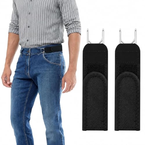 Image of myhalos KASHTHABHANJAN PHARMA Buckleless Belt Hook Tactical Metal Hook Elastic Belt Unisex Buckle-Less Invisible Waist Belts for Work & Edc