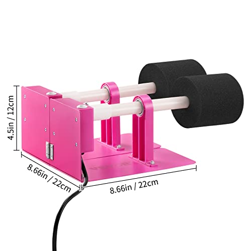 VEVOR Double Cup Turner for Crafts Tumbler, 2-Arm Tumbler Turner DIY Glitter Epoxy Resin Tumblers, Epoxy Pen Turner Attachment with Silent Motor Two-Way Rotation, Cup Spinner Machine for Starters