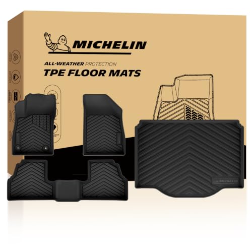 Image of Michelin Vehicle Mats for 2014-2023 Chevy Trax | Floor Mats & Trunk Mat Premier Series, All-Weather Floor Liner, Custom Fit, Durable TPE, Non-Slip