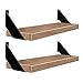 Estantería de Pared,Estante Flotante Rustico,Soporte de pared para estante de Hogar, Cocina,Salon,Baño pared,Set de 4(negro)