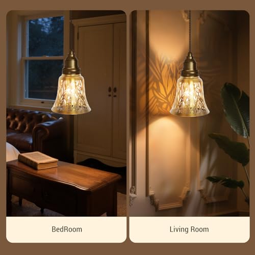 Image of 4 pack ceiling fan light covers- small lamp shades,mini lamp shades,metal lamp shade for pendant light shade, wall lamp, with 1-5 /8 inch Fitter, 4-3 /4 inch Height and 4-3 /4 inch Diameter,Antique Brass and Gold