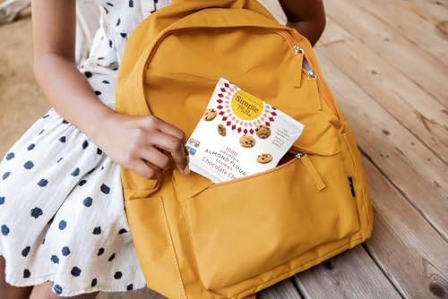 Image of Simple Mills Almond Flour Mini Chocolate Chip Cookie Snack Packs, Healthy Halloween Snacks for Kids, Individual Packs, Gluten Free, 8ct (Pack of 2)
