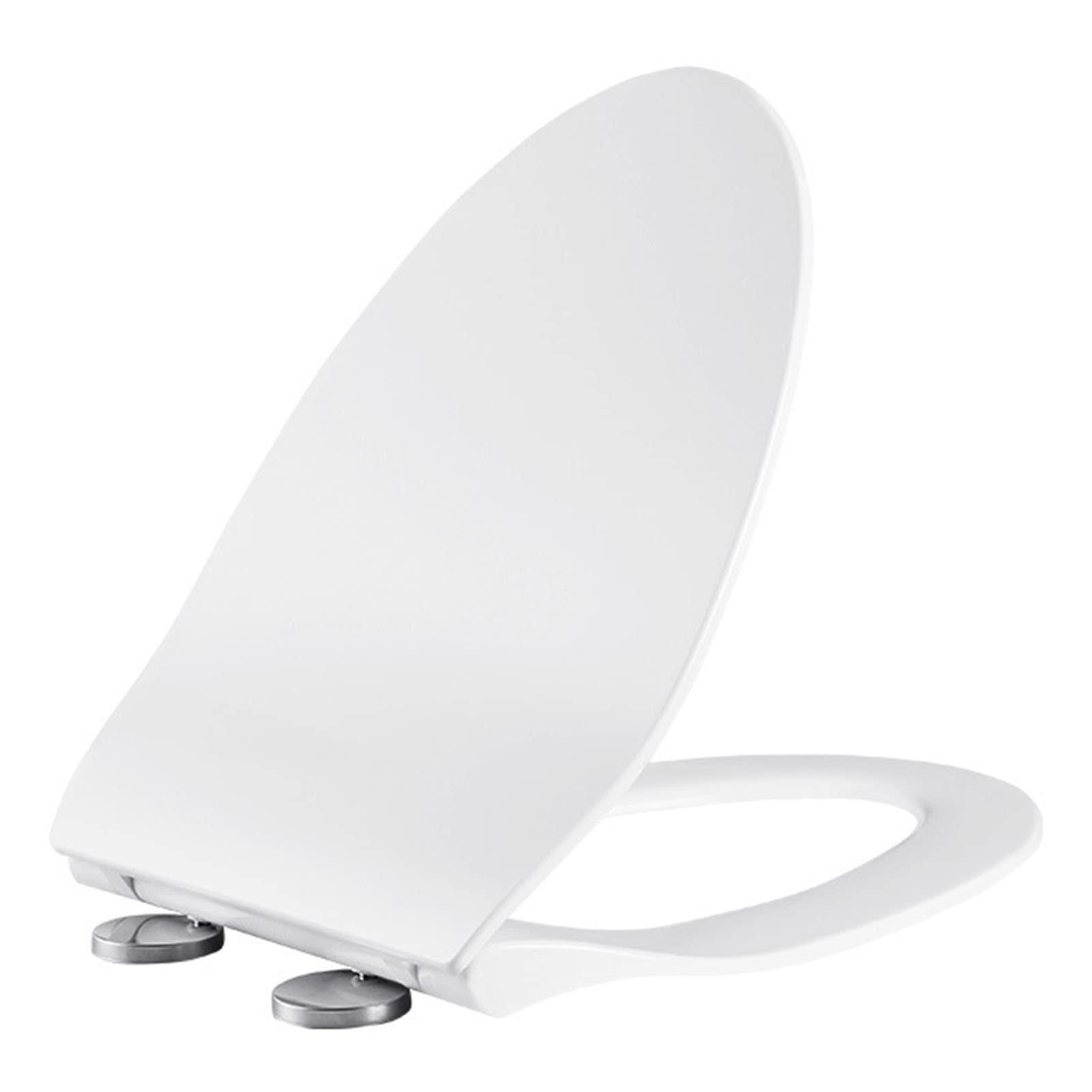 Soft Close Close Elongated Toilet seat, Quick Release Hinges, Non-Slip Bumpers, Comfort fit, Easy Install, Adjustable, Lightweight, Durable, Portable, User-Friendly Durable Construction