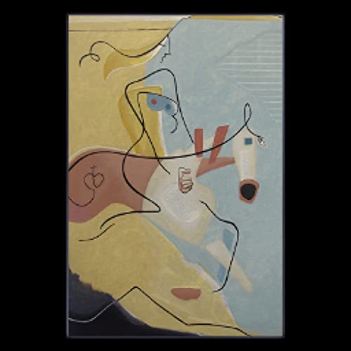 Affiche Picasso peinture abstraite et art de ligne minimaliste sur toile pour salon 50x70 cm