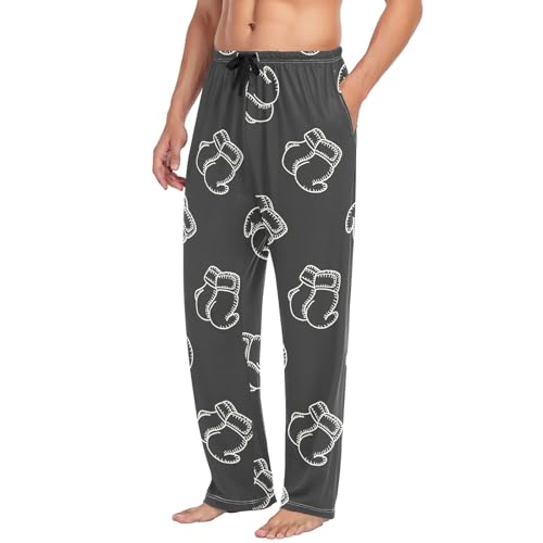susiyo Boxing Gloves Men's Pajama Pants Cotton Pajama Bottoms Sleepwear PJ Pants Lounge Pants with Pocket Drawstring4