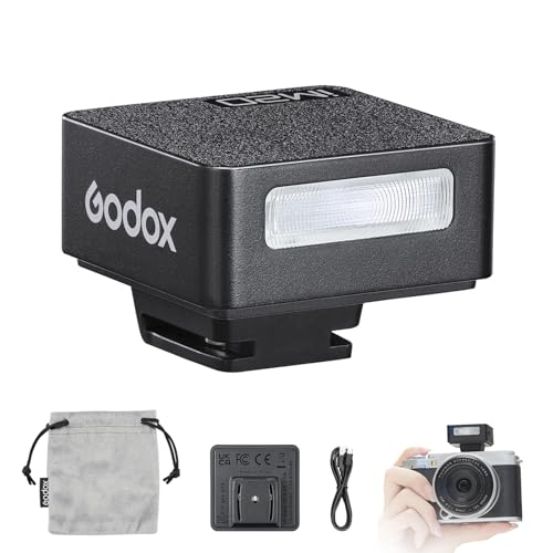Godox iM20 Camera Flash, Built-in Battery, 5 Power Levels, 3s Recycle Times, 440 Full Power Flashes, Mini Flash Compatible with Fuji/Canon/Sony/Nikon//Panasonic/Olympus