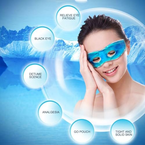 Image of Jenna Gel Sleeping Eye Shade Mask Cover For Insomnia, Meditation, Puffy Eyes And Dark Circles (NightSky Blue Gel-1)
