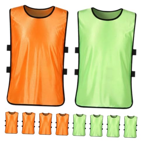 BRIGHTFUFU 10pcs Soccer Training Vest Breathable Sports Vest for Men Soccer Pinnies