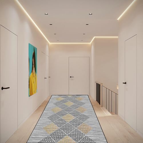 Alfombra de pasillo resistente de 70x450 cm lavable y protector de suelo para terraza o cocina 2