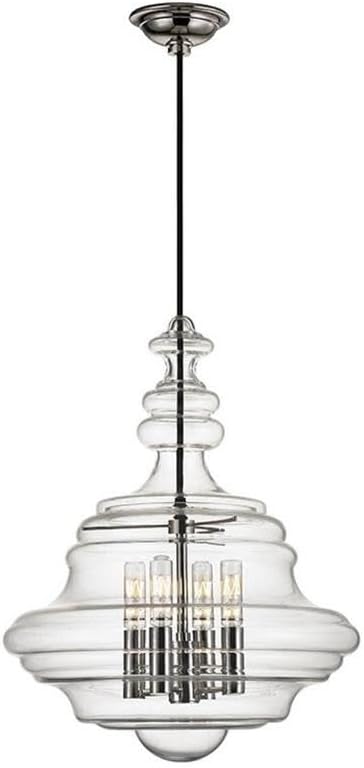 Hudson Valley Lighting Washington 4-Light Small Pendant - Aged Brass Finish with Clear Glass Shade