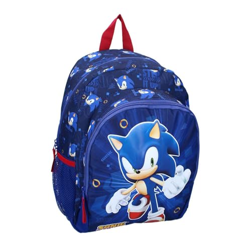 Vadobag Sac à dos Sonic de 35 cm avec imprimé cool et bretelles réglables