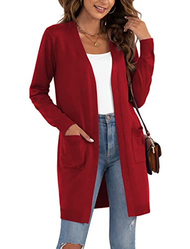 Image of VIISHOW Women's Classic Cardigans Long Sleeve Open Front Casual Knit Cardigan Sweaters Coat Soft Outwear
