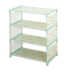 CELLEBII Non-Woven Fabric 4-Tiers Easy Assembled Shoe Shelf Organizer Closet Rack for Home, Sturdy Shelf Storage Organizer Cabinet (Multicolour)