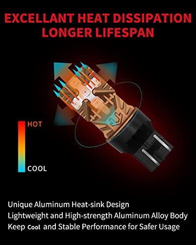 image for LASFIT 7443 LED Brake Tail Light Bulb, Super Bright 7444NA 7443R 7444 