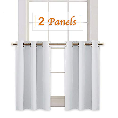 RYB HOME Kitchen Window Tiers Gift, Grommets Top Window Treatment Draperies for Room Darkening