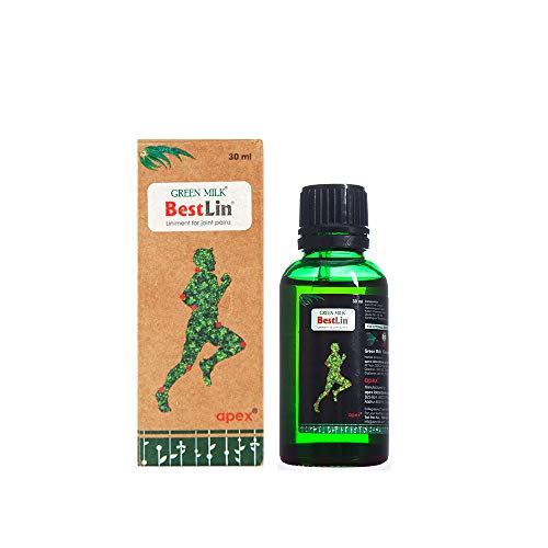 Image of Green Milk Bestlin Liniment | Ayurvedic Pain Relief Oil | Compact Joint & Knee Pain Oil for Back & Muscle Discomfort | Clean Non-Greasy Pain Relief Oils | Herbal Liniment for Daily Mobility | 30ml (Pack of 1)