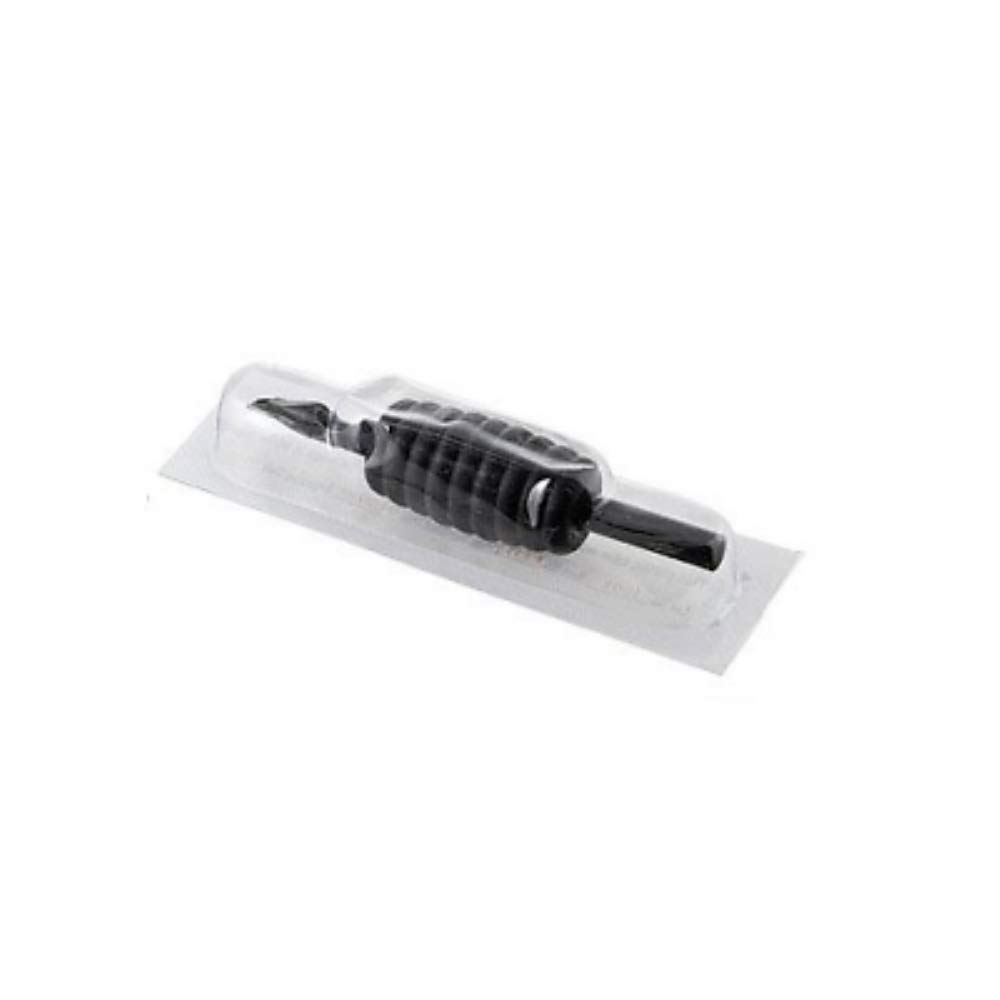 Pirate Face Tattoo (50) X Assorted (ROUNDS/MAGS/FLATS) Tattoo Disposable Tubes With Black Rubber Grips 5/8"