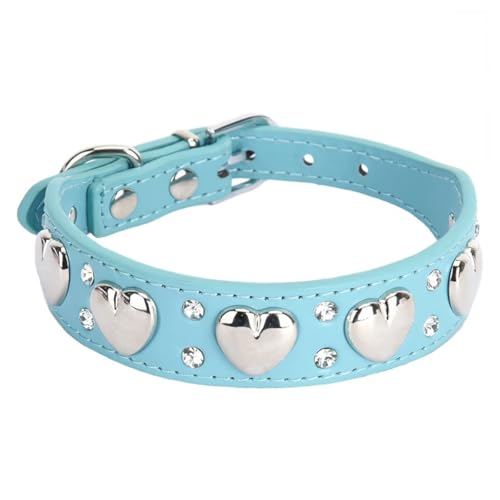 Collar para perros ajustable con diseño de corazones