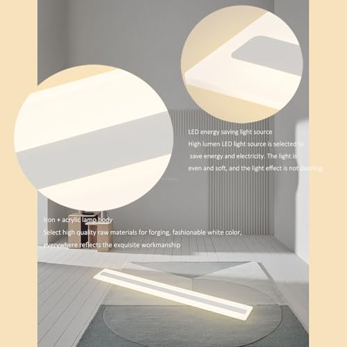 Plafonnier LED dimmable rectangulaire 20W blanc de 100cm avec télécommande