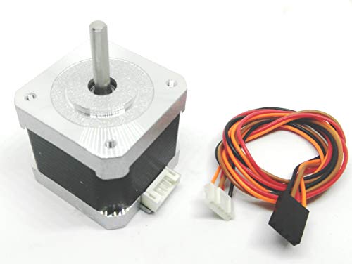 Image of INVENTO 1pcs Nema 17 4.2 Kg-cm Stepper Motor + Flexible coupling + 100mm M8 8mm 1.25mm Pitch Threaded Rod + Brass Nut For DIY