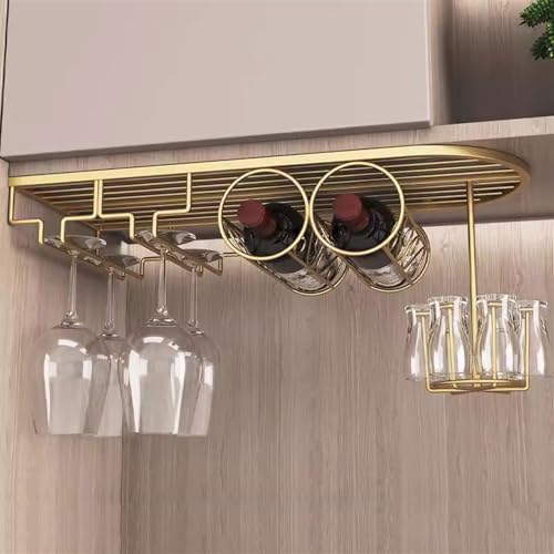 Soporte para botellas y copas de vino, color dorado miniatura 3