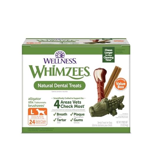 WHIMZEES Wellness Value Box Dog Dental Treats, Large Size, (24 Count)