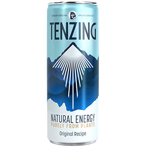 TENZING Natural Energy Drink, Gluten Free, Vegan, & Plant Based Drink, Original Recipe, 250ml (Pack of 24)