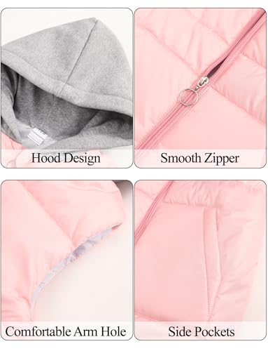 Happy Cherry Boys Girls' Down Vest Hooded Lightweight Sleeveless Jacket Zipper Toddler Puffer Vest3
