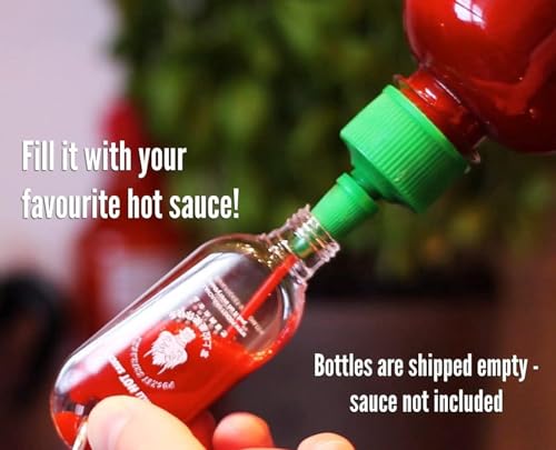 Pocket Sriracha Mini Sriracha Hot Sauce Bottle Keyring 1 PACK Bring Hot Sauce with you Everywhere - Great Chilli Sauce Gift (Shipped Empty)