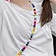 Pmnzdy Handy-Kette Bunte Acryl-Perlen Kette 120cm Universale Handy Hülle Anhänger Anti-Verlust Handy-Schlüsselband lang Handyband Abnehmbares Dekokette Handgelenkkette Trageriemen Kette
