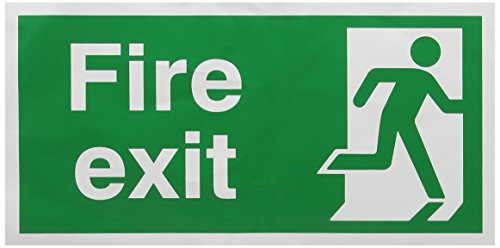 E98A/S Safety Sign "Fire Exit Running Man - Right", Self-Adhesive, 150 mm x 300 mm