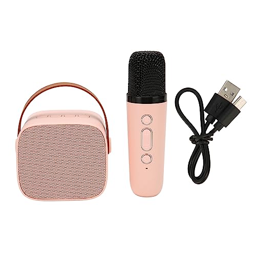Mini Máquina Portátil de karaokê, 6 Efeitos Sonoros, Volume Ajustável, Estéreo HD, Alto-falante Está