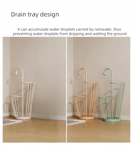 Support de rangement pour parapluies long en métal noir ajouré