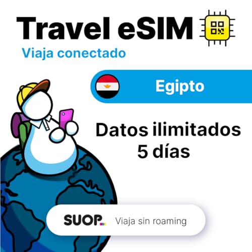 eSIM para Egipto con datos ilimitados por 5 días: viaja conectado a alta velocidad sin roaming