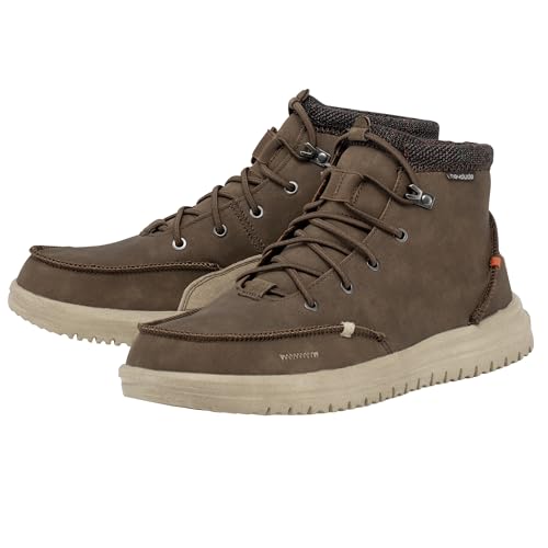 HEYDUDE Men's Bradley Brown Size 13 | Men's Shoes | Men's Boots | Comfortable & Light-Weight